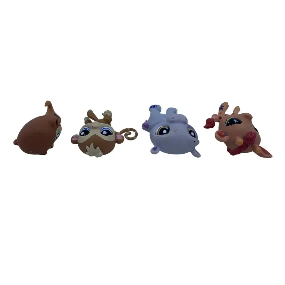 Littlest Pet Shop LPS African Animals Lot of 4 Giraffe, Hippo, Meerkat, Monkey